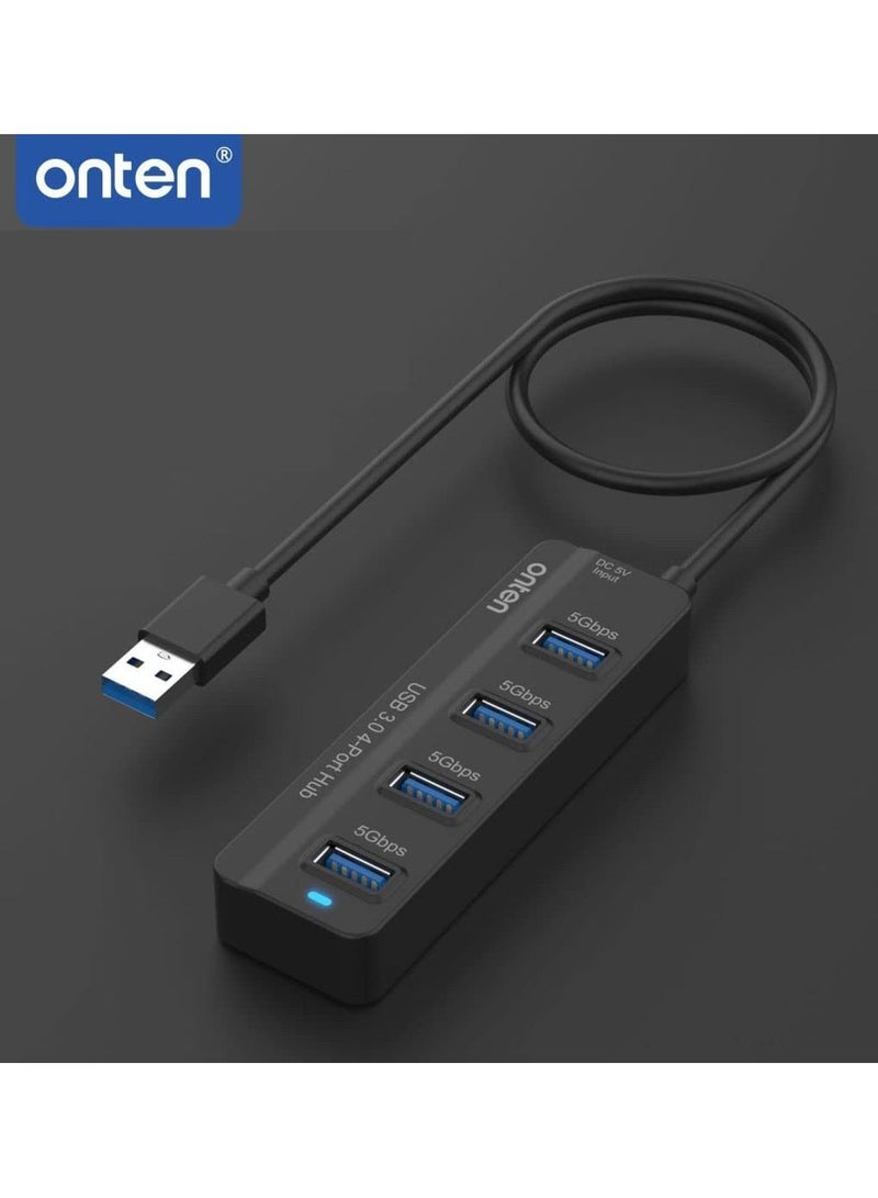 4 Port USB 3.0 HUB with 1M Cable for Laptop MacBook Surface Pro and More USB Devices