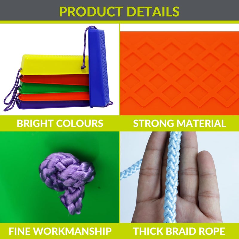 GISCO أحواض توازن للأطفال | أحواض خطوة غير قابلة للانزلاق مع سطح ملمس غير زلق | لعبة ممتعة، تحسن التوازن والتنسيق | مجموعة من 6 ألوان قوس قزح - Image 4