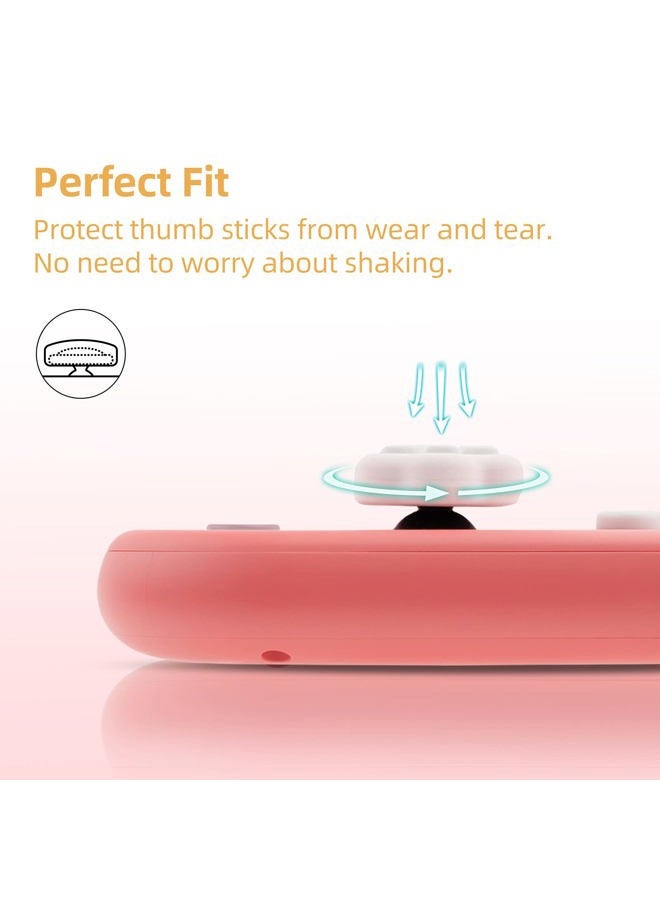 GEEKSHARE Cat Paw Shape Thumb Grip Caps,Soft Silicone Joystick Cover Compatible with Switch/OLED/Switch Lite,4PCS (Brown) - Image 4