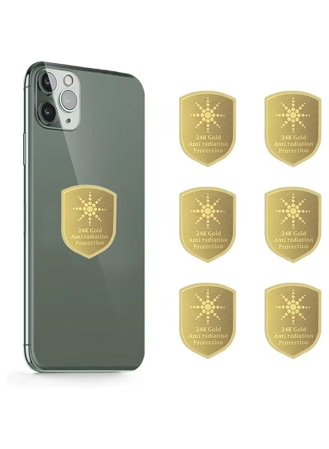 بروماس مانع حماية EMF للهاتف الخلوي، 6 قطع ملصق درع إشعاع مضاد لـ 5G، محايد الإشعاع لجهاز iPhone iPad، مانع EMF لجميع الإلكترونيات، للهاتف المحمول، - Image 1