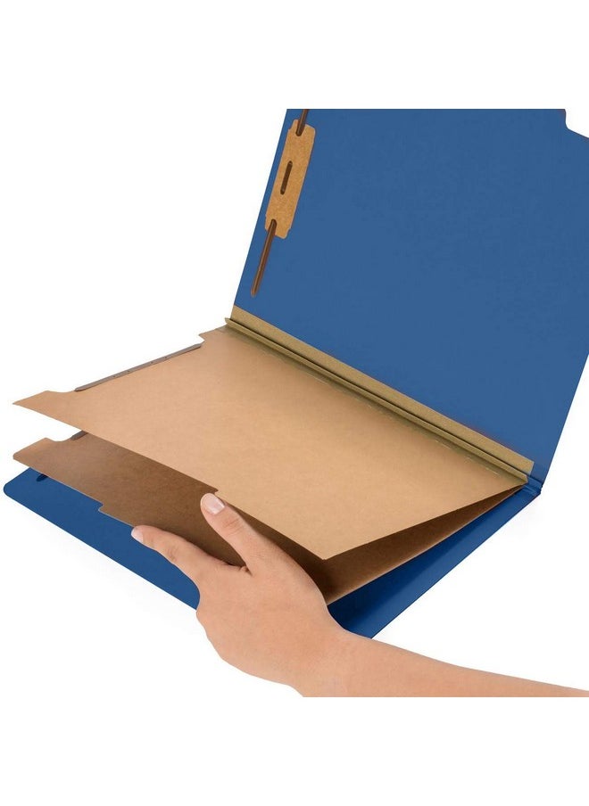 Blue Summit Supplies Blue Summit Supplies 30 Letter Size Dark Blue Classification Folders, 2 Dividers, 2 Inch Tyvek Expansions, Durable 2 Prongs, Letter Size, Dark Blue Color, 30 Pack  - Image 4