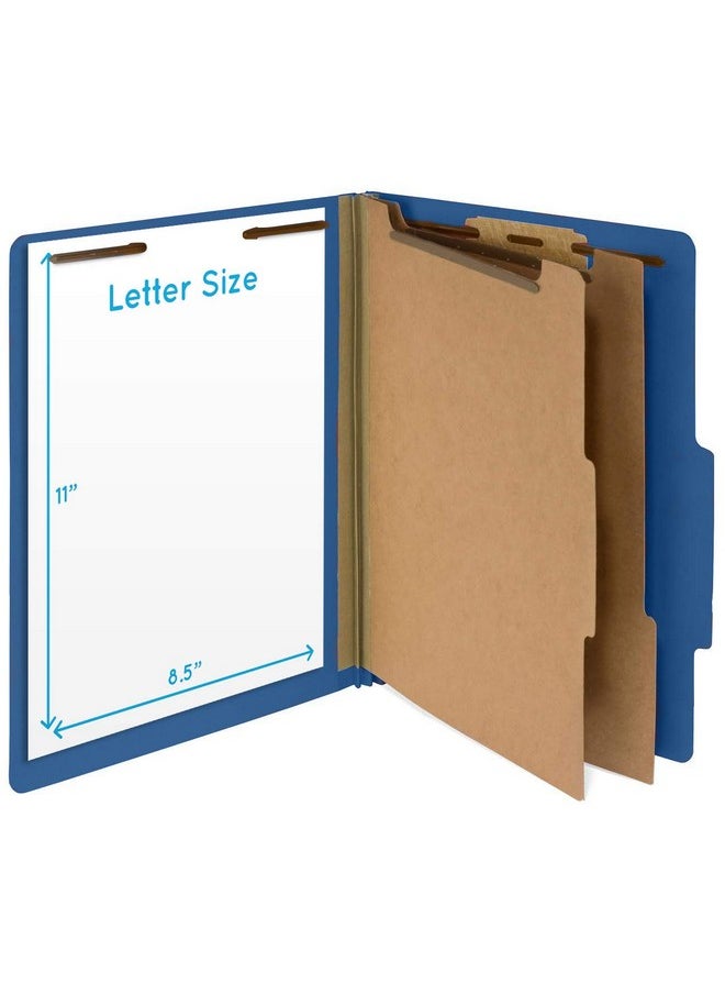Blue Summit Supplies Blue Summit Supplies 30 Letter Size Dark Blue Classification Folders, 2 Dividers, 2 Inch Tyvek Expansions, Durable 2 Prongs, Letter Size, Dark Blue Color, 30 Pack  - Image 2