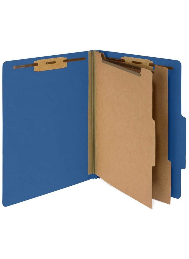 Blue Summit Supplies Blue Summit Supplies 30 Letter Size Dark Blue Classification Folders, 2 Dividers, 2 Inch Tyvek Expansions, Durable 2 Prongs, Letter Size, Dark Blue Color, 30 Pack  - Image 1