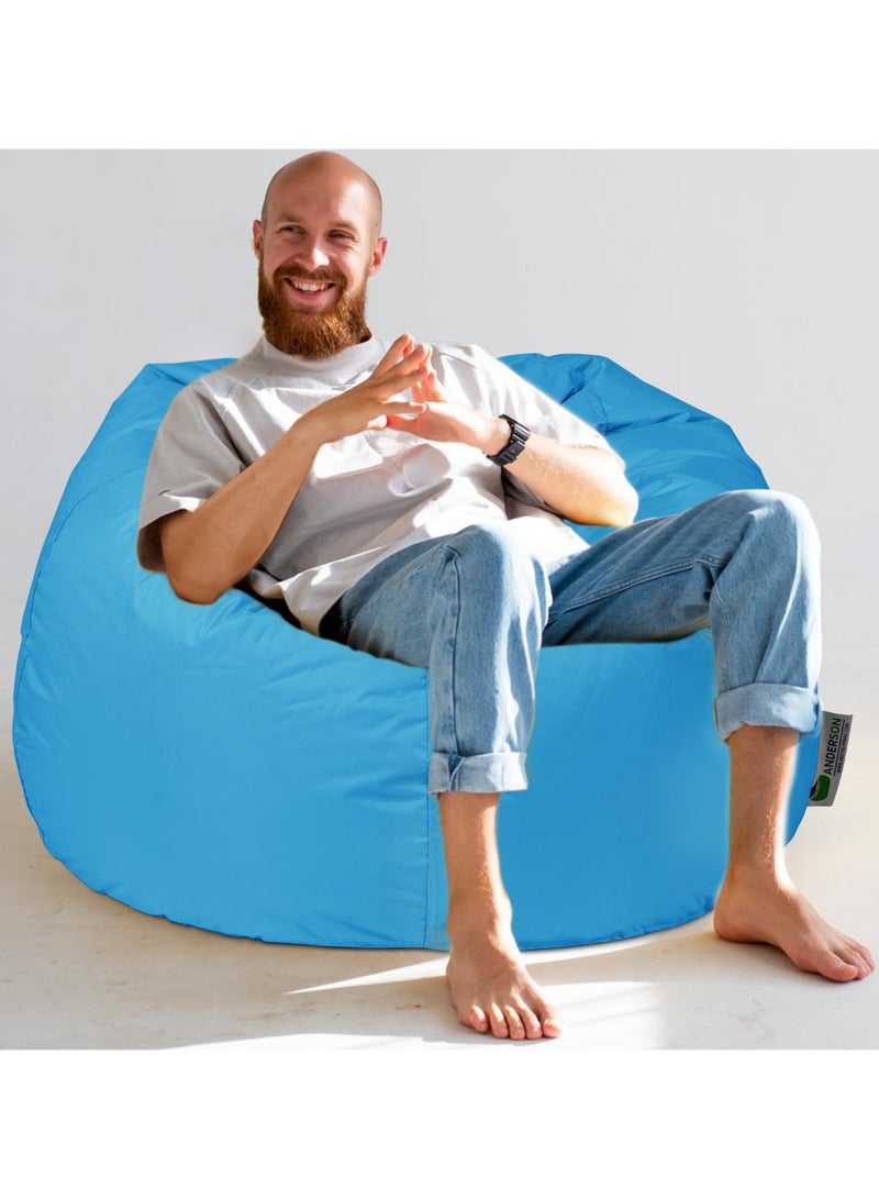Anderson Large Waterproof Comfortable Beanbag Relaxing Chair Light Blue Colour - Image 1