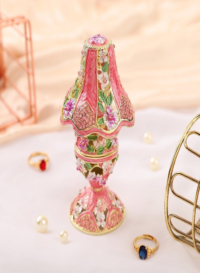 QIFU Vintage Pink Table Lamp Style Enamel Tirnke Box, Unique Gift for Family - Image 4