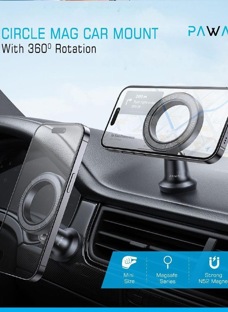 Pawa Circle Magnetic Car Mount with 360 Rotation - Image 2
