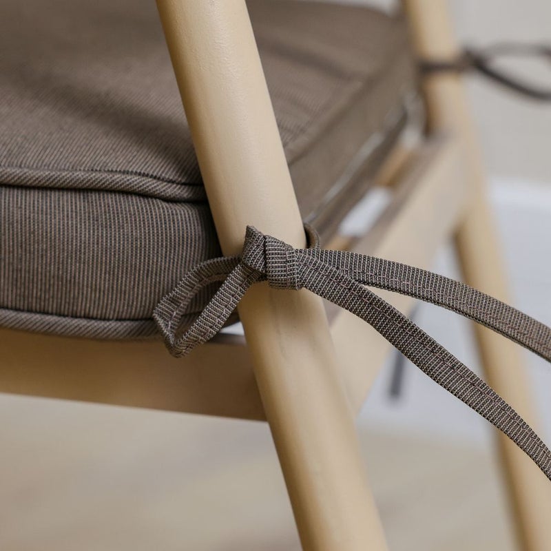 DANUBE HOME Square Seat Cushion With Zipper 58X58X5Cm - Colormix Cocoa, Brown, Roomy Square Seat Cushion, 100% Polyester Fabric, For Outdoor Chairs And Sofas - Image 5