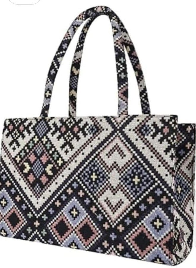 JAISOM Women's Tote Handbag | Stylish Shoulder Bag for Office, College, Casual & Party Use,Spacious & Lightweight (Handbag Tik toe 1_BZ) - Image 1