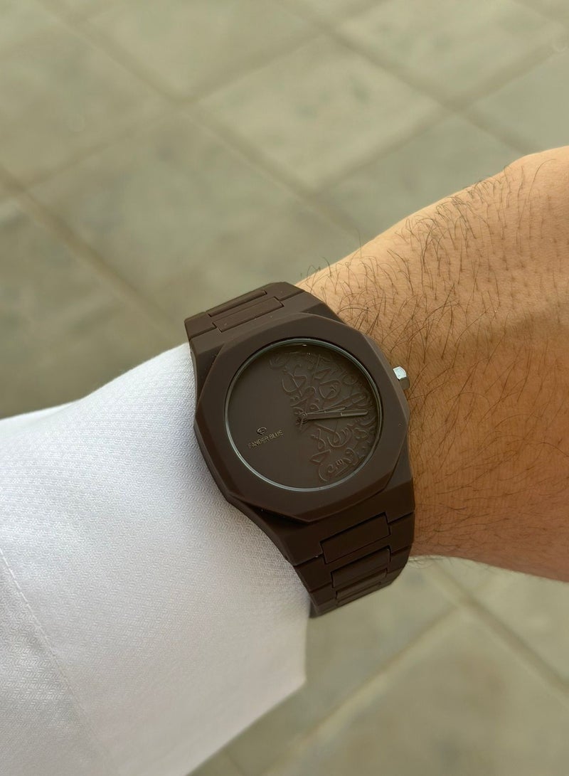 فاندر ساعه يد للرجال ماركة فندربلو تصميم الميدن ون الكربون الساعه ضد الماء