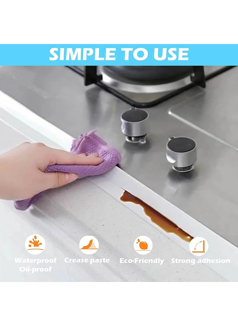 ZIVSA Zivsa Corner Line Tape Wall Sealing Strip PVC Waterproof SelfAdhesive Kitchen Caulk Tape Bathroom Basin Edge Decorative Trim Pot Gap Corner Line Mildewproof Stickerwhite  - Image 3