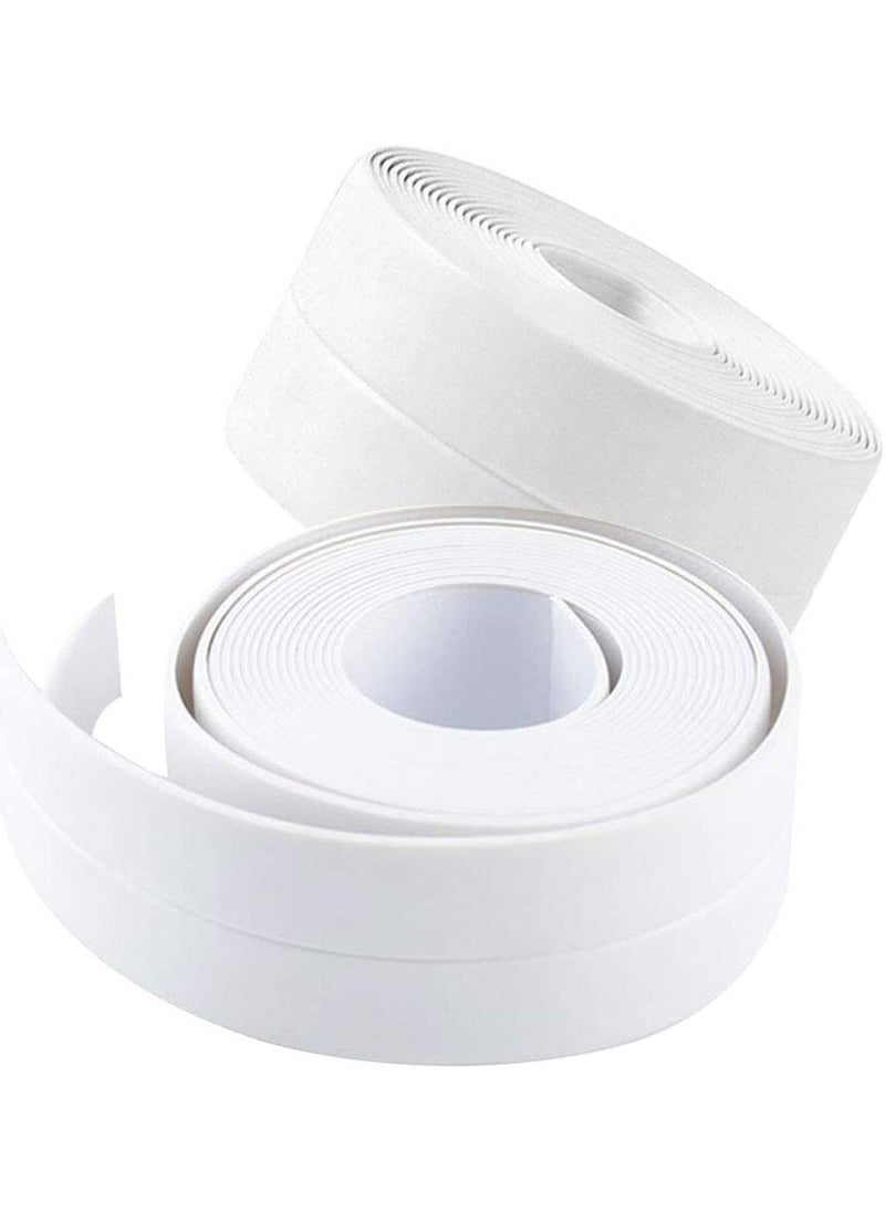 ZIVSA Zivsa Corner Line Tape Wall Sealing Strip PVC Waterproof SelfAdhesive Kitchen Caulk Tape Bathroom Basin Edge Decorative Trim Pot Gap Corner Line Mildewproof Stickerwhite  - Image 1