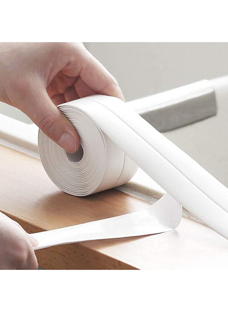 ZIVSA Zivsa Corner Line Tape Wall Sealing Strip PVC Waterproof SelfAdhesive Kitchen Caulk Tape Bathroom Basin Edge Decorative Trim Pot Gap Corner Line Mildewproof Stickerwhite  - Image 4