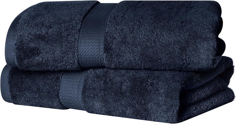 Superior All condition fit 900GSM BATH NB Towel Set, 2PC, Navy Blue Surface safe - Image 1