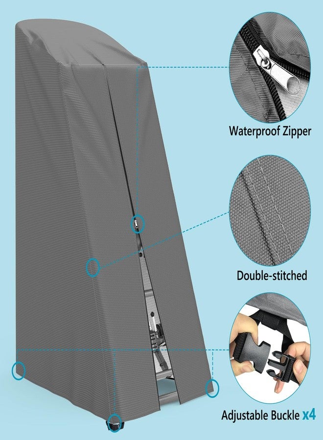 AKEfit Inversion Table Cover - Dustproof and Waterproof Inversion Equipment Protection Covers with Zipper,Fit Most Inverter Table-Indoor or Outdoor,28.3''L x 47''W x 63''H-Gray - Image 3