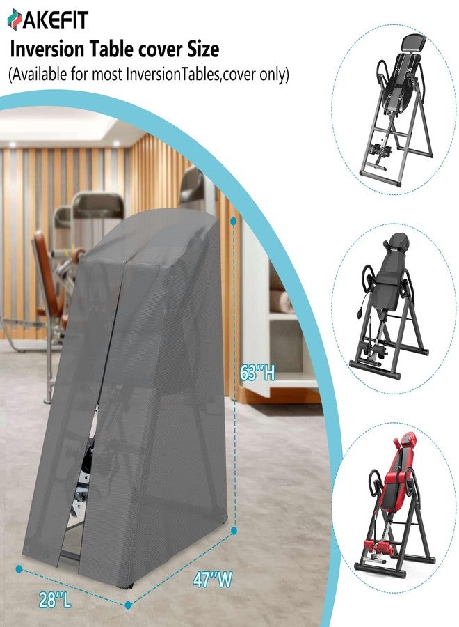 AKEfit Inversion Table Cover - Dustproof and Waterproof Inversion Equipment Protection Covers with Zipper,Fit Most Inverter Table-Indoor or Outdoor,28.3''L x 47''W x 63''H-Gray - Image 2
