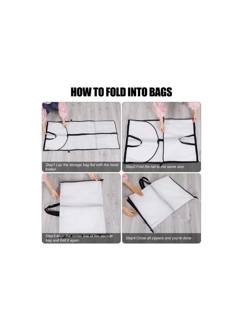 SYOSI Dress Bags Covers, Long Garment Bags Peva Clothes Cover Bags with Zip (60x180 Cm), Waterproof Anti-Mite Breathable, Long Dress Suit Bags Mildew-Proof, Pet-Hair-Proof for Storage and Travel(2 Pack)  - Image 5