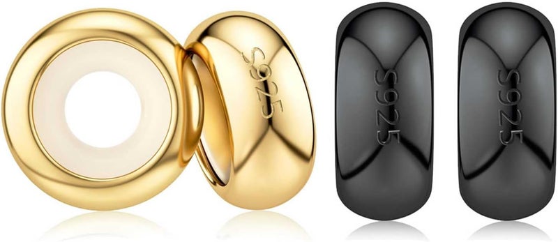 DALARAN Stopper Beads for Bracelets 925 Sterling Silver Clip Spacer Charm Bracelet Stoppers - Image 1