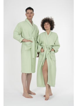 Varol Kaos Series Shawl Collar Pique Bathrobe Dressing Gown  - Image 2