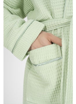 Varol Kaos Series Shawl Collar Pique Bathrobe Dressing Gown  - Image 3