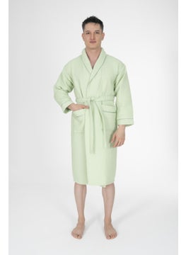 Varol Kaos Series Shawl Collar Pique Bathrobe Dressing Gown  - Image 5