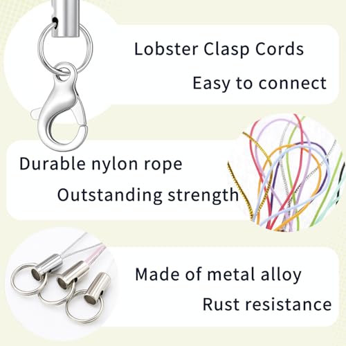 MINI-FACTORY 100PCS DIY Charm Straps with Lobster Clasp Colorful Lanyard Cords for Phone Charms, USB Drives, Keychains, Jewelry Making, Crafts, Purse & Name Tag Accessories - Image 3