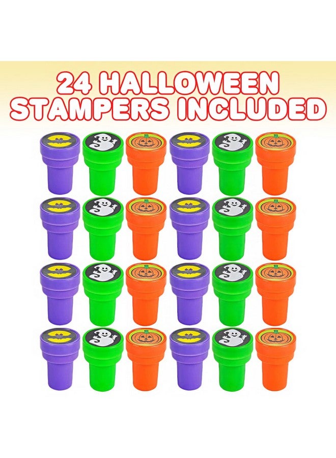ArtCreativity ArtCreativity Halloween Stampers for Kids, Pack of 24 Assorted Pre-Inked Stampers, Best for Halloween Party Favors, Goodie Bag Fillers, Non-Candy Halloween Treats, Trick or Treat Supplies - Image 2