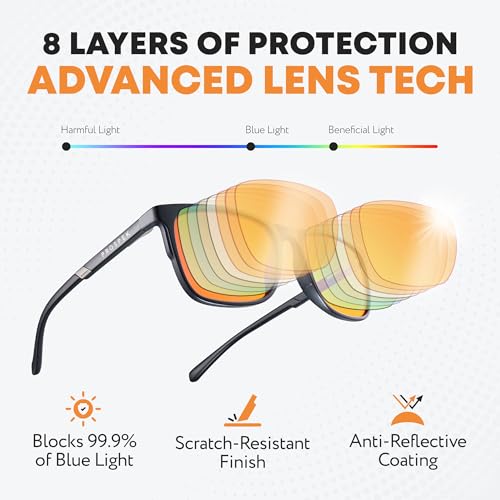 Prospek SOLARIS Sleep Glasses 999 Blue Light Blocking Orange Lens Wear 2 Hours Before Bed Fall Asleep Faster Computer Gaming Eyewear - Image 3