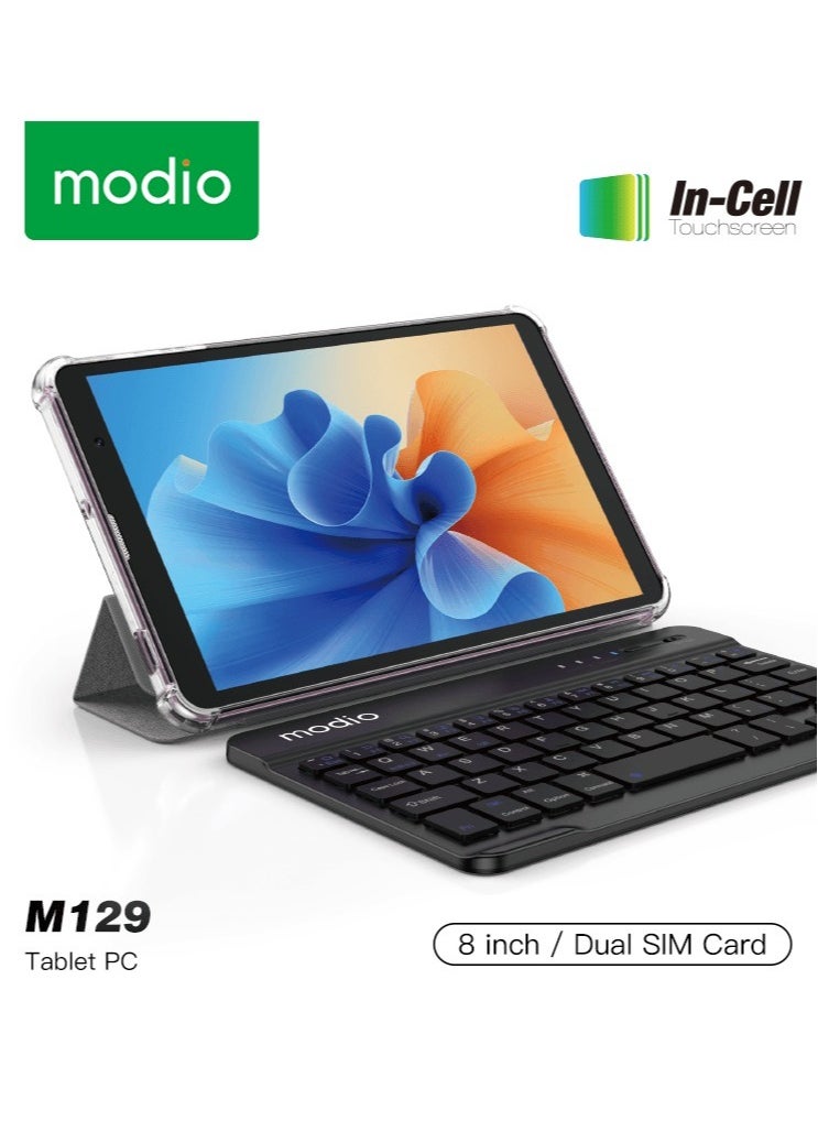 REBENUO M129 tablet 8-inch screen 8GB RAM 512GB storage space supports 5G Wi-Fi connection latest version (golden)  - Image 1