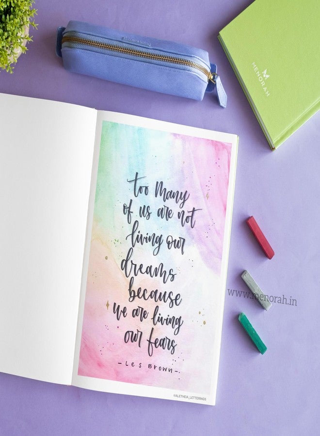 MENORAH مينورا - دفتر رسم A4 - 140 غرام/متر مربع - (58 ورقة / 116 صفحة) - (المقاس: 29.7 سم × 21.0 سم) - دفتر رسم فني - مصنوع يدويًا بالكامل - دفتر رسم كاساتا (أخضر تفاحي - وحيد القرن) - بورتريه - Image 4