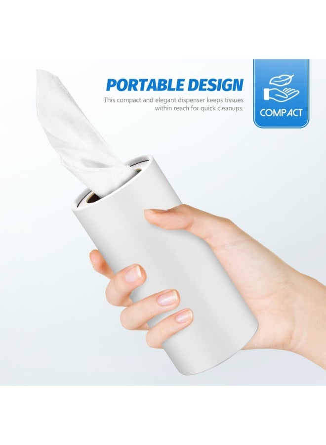 4pcs Tissue Container and Dispenser - Travel Facial Tissue Holder, Serviette Case, Round Cardboard Tubes Organizer for Car - Image 5