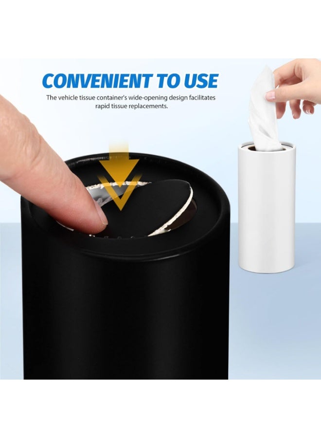 4pcs Tissue Container and Dispenser - Travel Facial Tissue Holder, Serviette Case, Round Cardboard Tubes Organizer for Car - Image 4