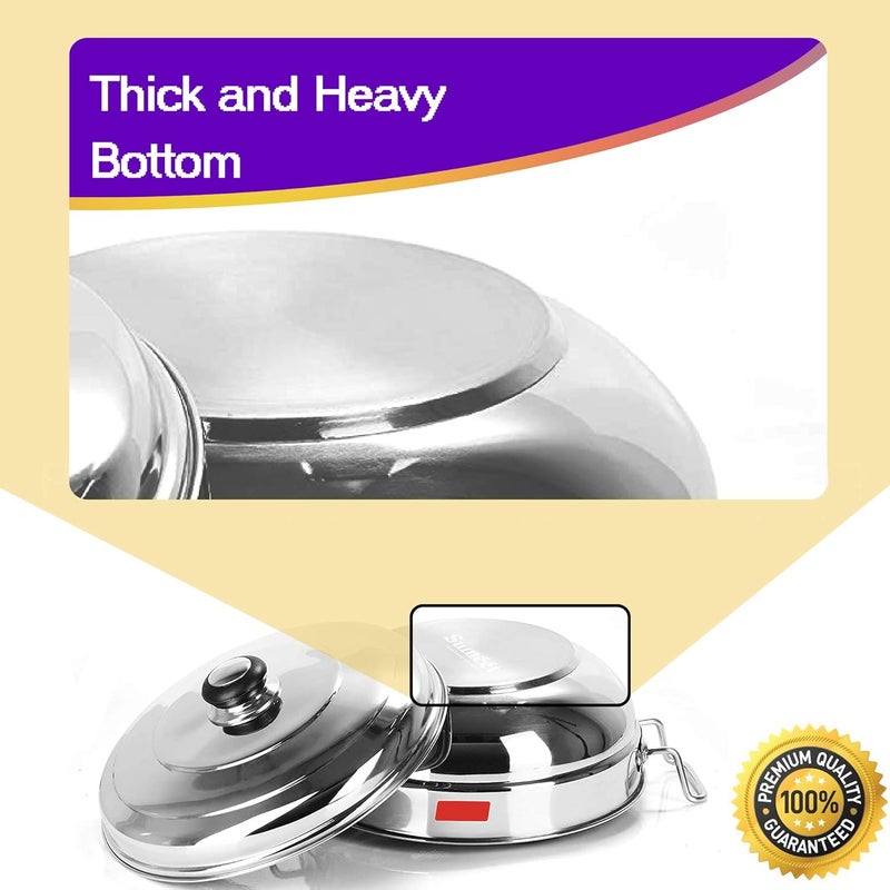 QSEC Stainless Steel Induction Base Idli Maker Multi Kadai Idli Steamer & Idli Cooker With 7 Plates | 2 Mini Idli | 2 Idli | 2 Dhokla | 1 Momo , 5 Liter - Image 4