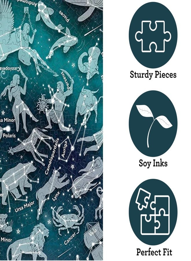 Ridley's Games: Map of The Stars 1000-Piece Jigsaw Puzzle |Perfect for Astrology/Astronomy Lovers with Over 30-Unique Constillations | Perfect Room Décor Once Completed | Storage Tube Included - Image 3