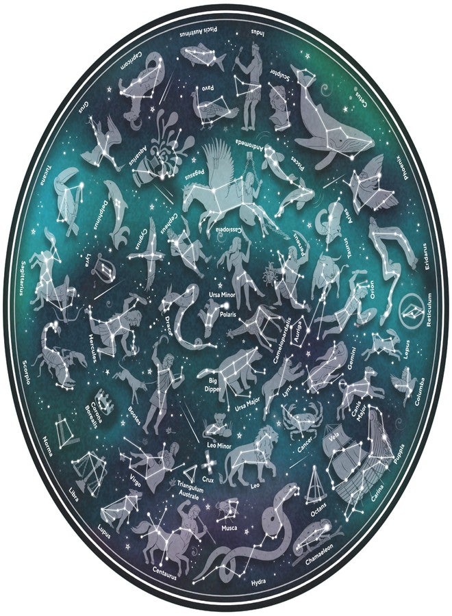 Ridley's Games: Map of The Stars 1000-Piece Jigsaw Puzzle |Perfect for Astrology/Astronomy Lovers with Over 30-Unique Constillations | Perfect Room Décor Once Completed | Storage Tube Included - Image 1