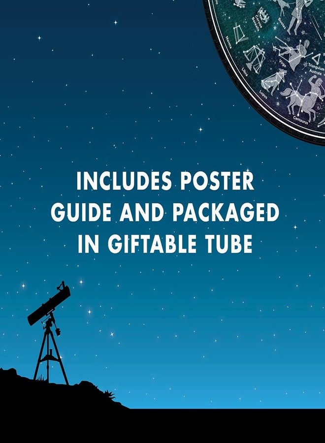 Ridley's Games: Map of The Stars 1000-Piece Jigsaw Puzzle |Perfect for Astrology/Astronomy Lovers with Over 30-Unique Constillations | Perfect Room Décor Once Completed | Storage Tube Included - Image 4