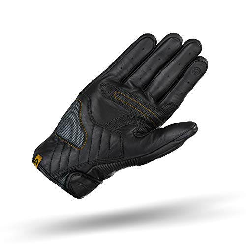 SHIMA Blake Motrocycle Gloves for Men - Breathable, Elastic, Touchscreen, Vintage Biker Riding Gloves Leather with Knuckle Protector, Wrist and Finger Impact Absorbers, Reinforced Palm (Black, XXL) - Image 3