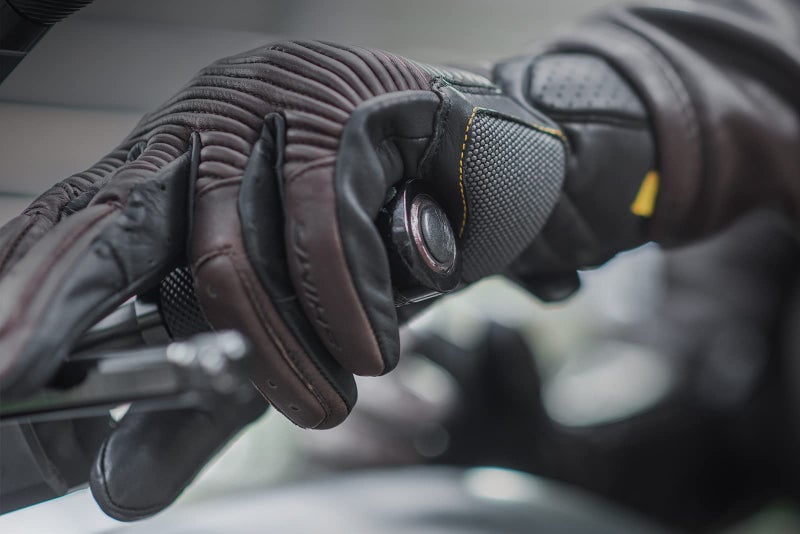 SHIMA Blake Motrocycle Gloves for Men - Breathable, Elastic, Touchscreen, Vintage Biker Riding Gloves Leather with Knuckle Protector, Wrist and Finger Impact Absorbers, Reinforced Palm (Black, XXL) - Image 4