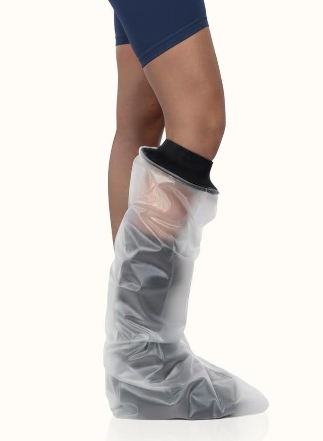 URIEL Cast Covers for Shower Leg - Reusable Waterproof Cast Protector, Comfortable Shower Cover for Adult to Keep Foot, Ankle or Lower Leg Dressings Dry While Bathing - Image 1