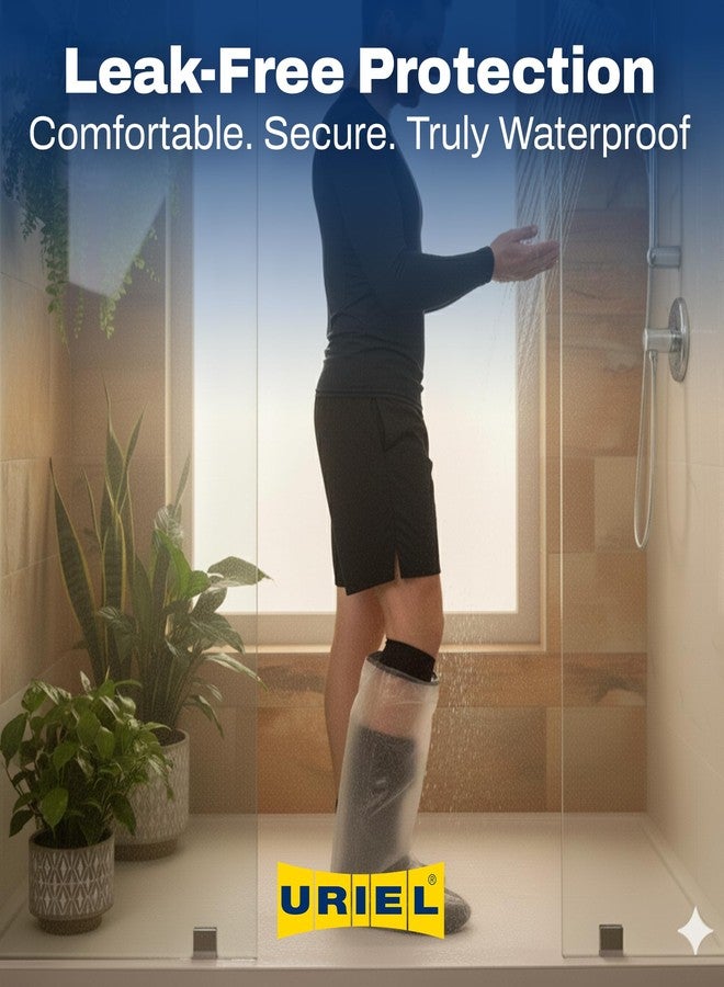 URIEL Cast Covers for Shower Leg - Reusable Waterproof Cast Protector, Comfortable Shower Cover for Adult to Keep Foot, Ankle or Lower Leg Dressings Dry While Bathing - Image 5