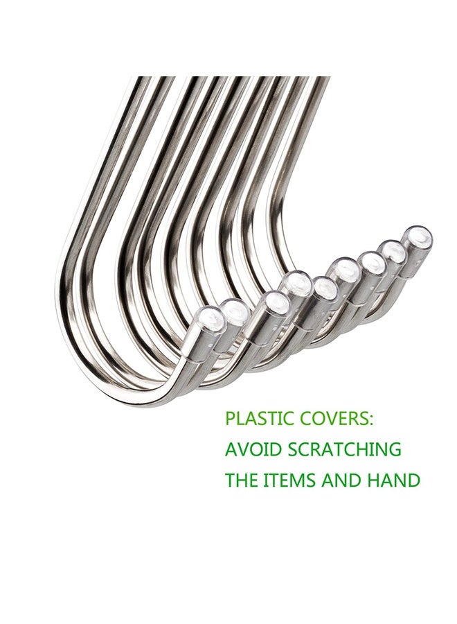 Peachjoy 20 Pack 8cm S Shaped Hooks Stainless Steel Metal Hangers Hanging Hooks for Kitchen, Work Shop, Bathroom, Garden  - Image 3