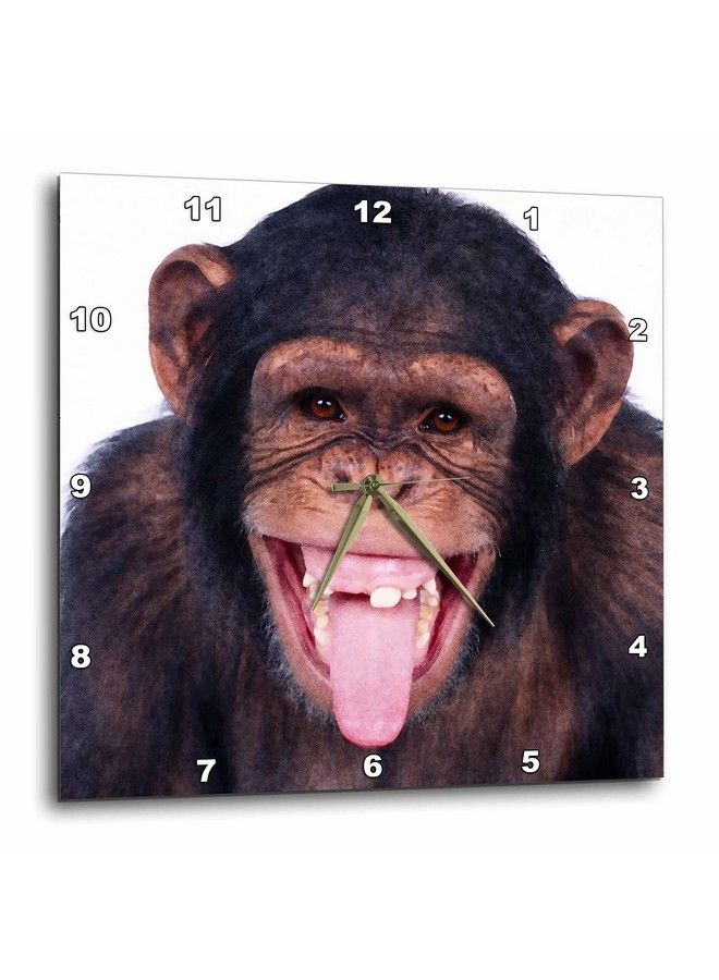 3DROSE Dpp_23449_1 Laughing Monkey Wall Clock 10 By 10Inch - Image 3