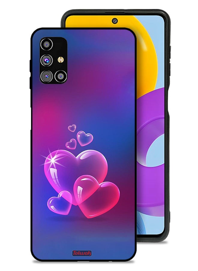 Tolwak Samsung Galaxy M31s Protective Case Cover Water Hearts - Image 1