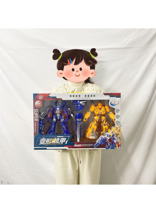 Children's Toy Transformation Robot King Kong Suit Interest Training Class Institution Gift Ring Toy Night Market Wholesale-Color:628-19 Deformed Mech  - Image 1