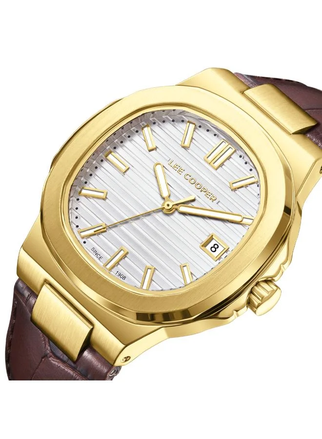 Lee Cooper Men's Leather Analog Watch LC08108.134 - 42 mm