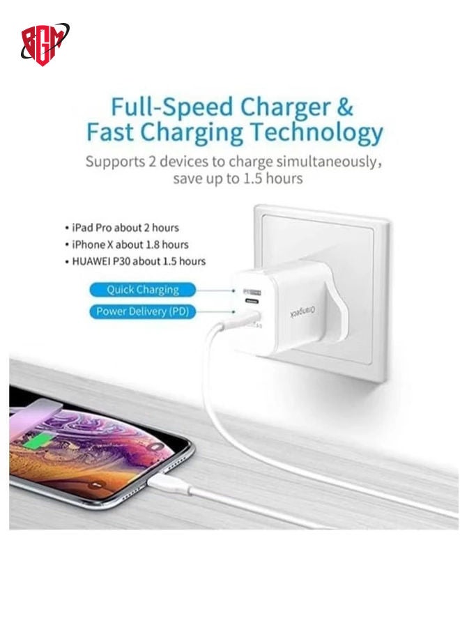BGM 65W USB PD3.0 Fast Recharge,Dual Port Type-C QC3.0 Wall Power Plug for iPhone,iPad,AirPods,Galaxy,Pixel and more (65W-A) (C) - Image 3
