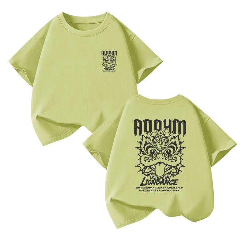 Boys Summer T-Shirt New Children'S Wear T-Shirt Men'S Treasure Casual Loose Western Style All-Match Top Small And Medium Children'S Wear Short Sleeve 8 - Image 1