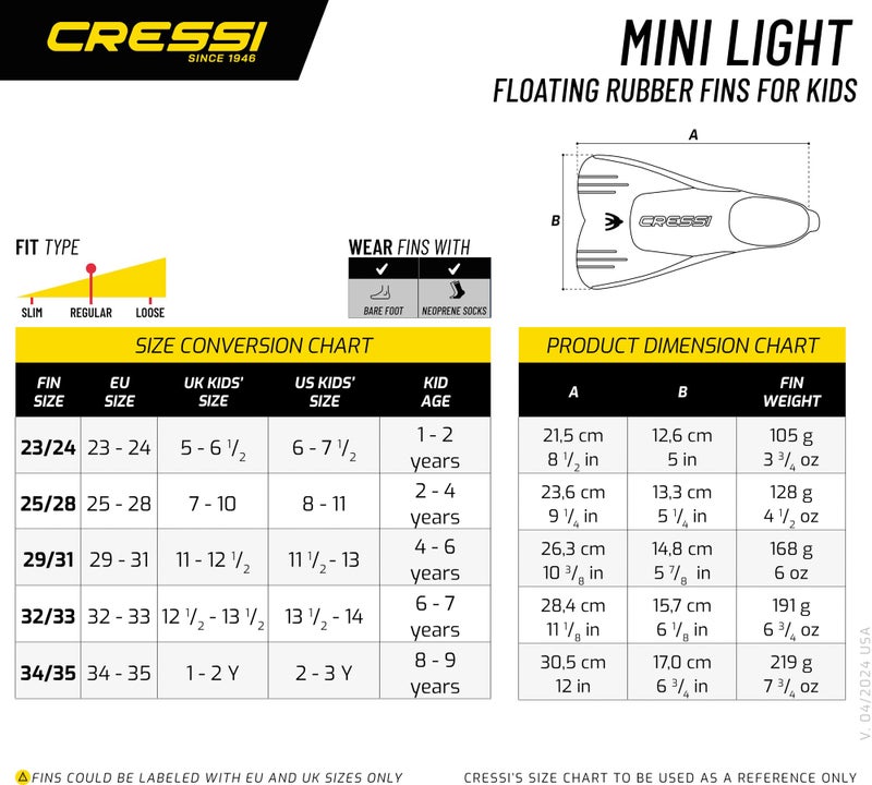 Cressi Mini Light, Lime, 25/28 - Image 4