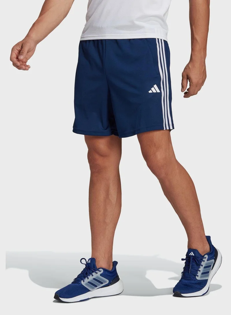Train Essentials Piqué 3-Stripes Training Shorts