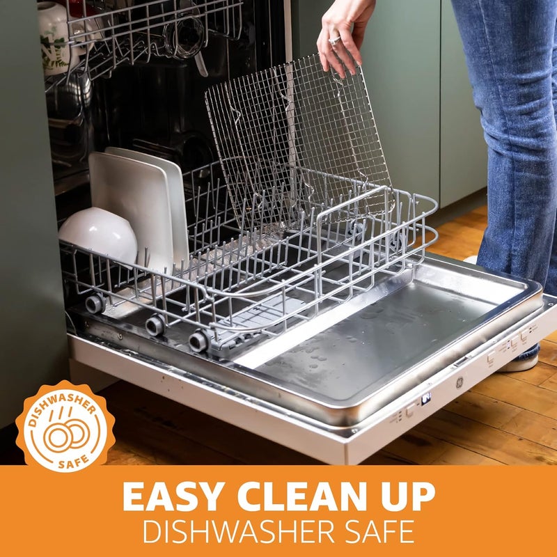 Priority Chef PriorityChef 18/8 Stainless Steel Cooling Rack, Heavy Duty Baking Rack For Oven Cooking, Fits Quarter Sheet Pan, Wire Rack For Cooking, Bacon, Cookie Cooling Rack, 8.5" x 12" - Image 5