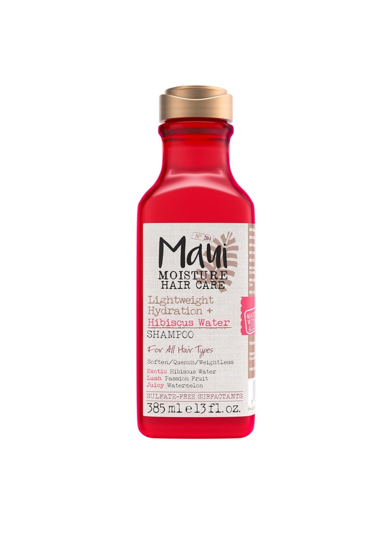 MAUI MOISTURE Maui Moisture Lightweight Hydration + Hibiscus Water Shampoo, Moisturizing Aloe Vera Shampoo Softens Curly Hair, Vegan & Sulfate-Free Surfactants, 13 Fl Oz 